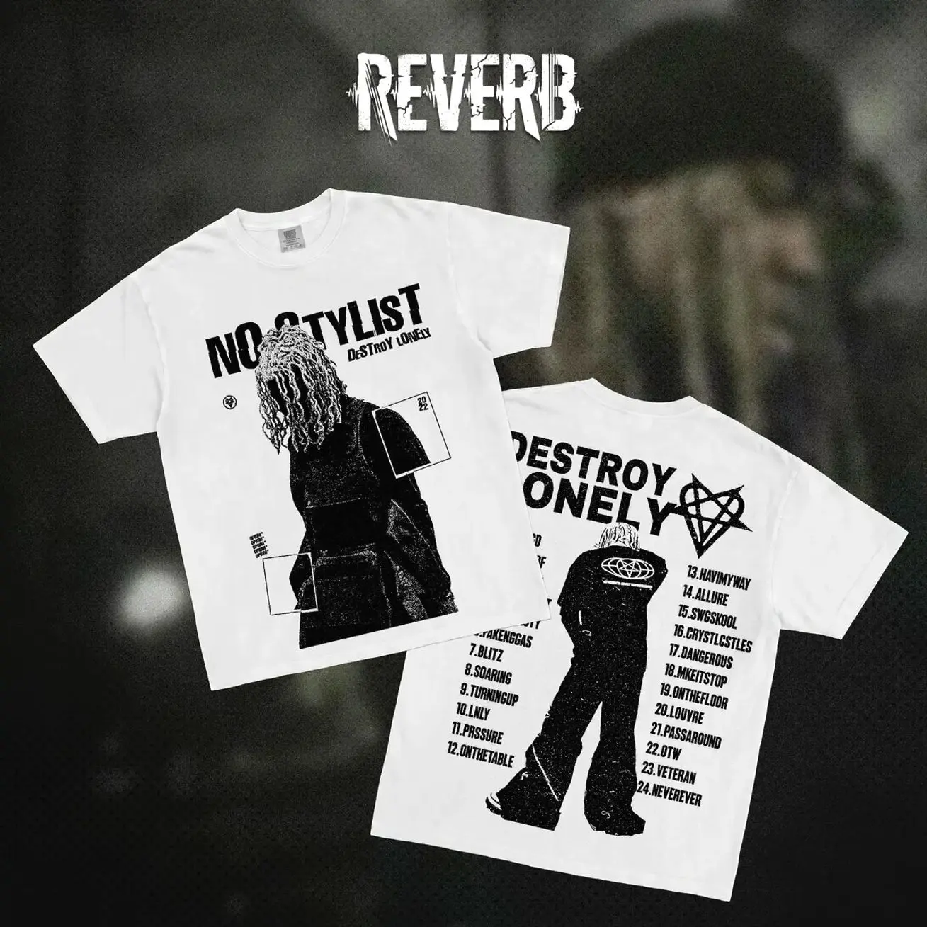[REVERB] Comfort Colors Destroy Lonely No Stylist T‑Shirt, Opium Merch, Tracklist Graphic Tee, Underground Hip‑Hop Streetwear, Rapper Apparel, Gift for Fans 2K2