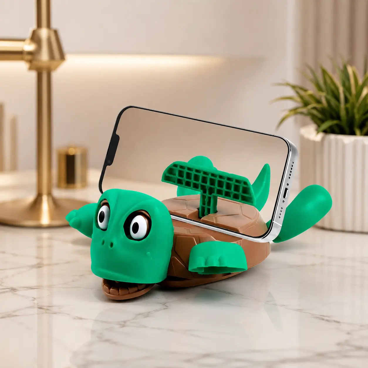 Turtle Coaster Funny Cup Holder, Insulated Drink Mat for Coffee and Wine Glasses, Gag Gift for Tortoise Lovers & Home Decor