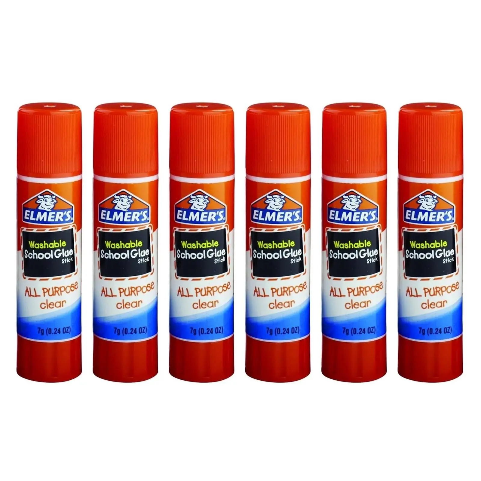 Elmers All Purpose Washable 7 Grams Clear School Glue Sticks (6 Pack)