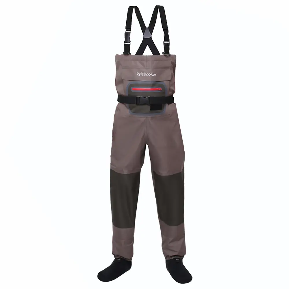 Kylebooker Unisex Stockingfoot Chest Waders for Fishing, Waterproof 3-Layer Breathable Fabric with Adjustable Belt for a Comfortable Fit, Unisex Wear