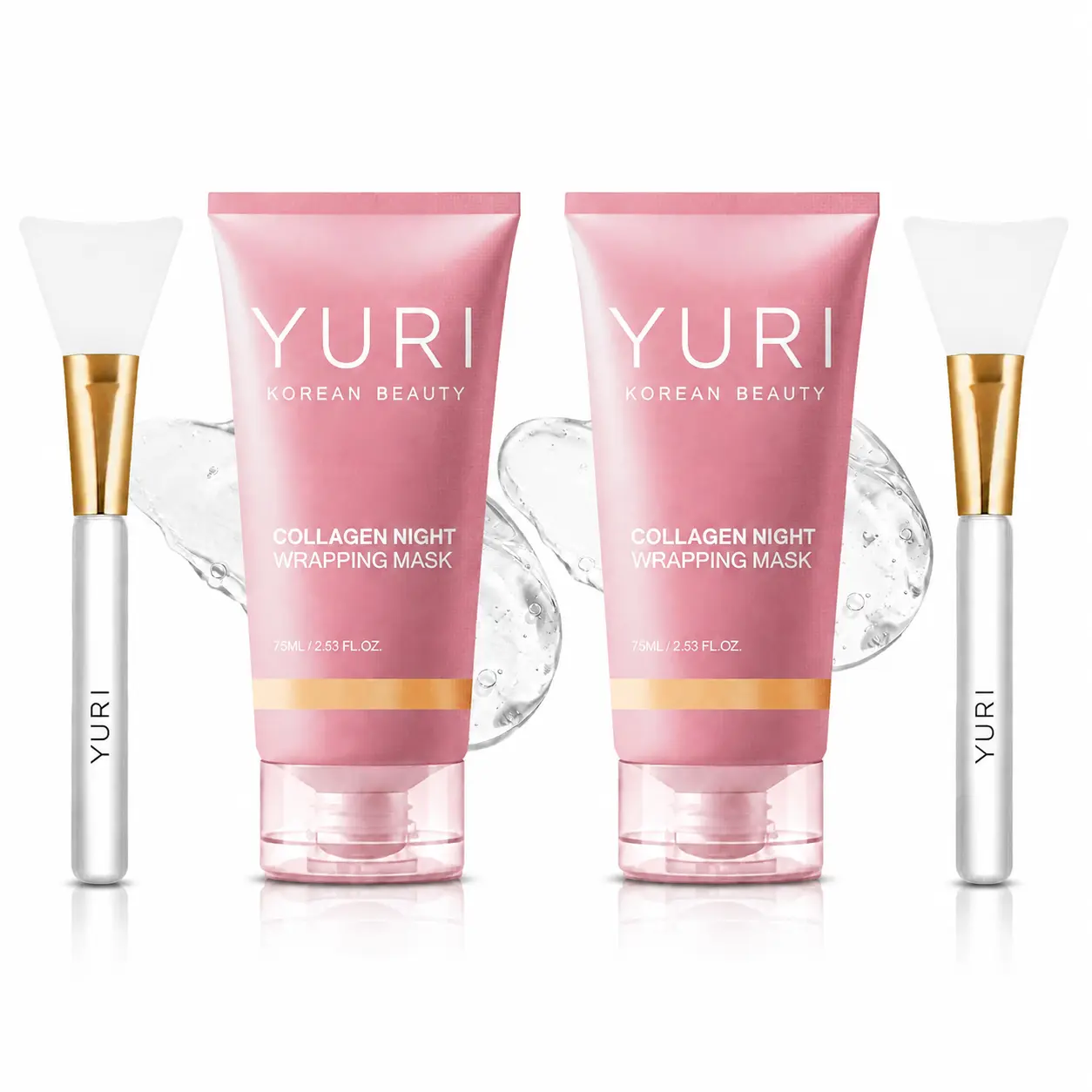 Collagen Night Wrapping Mask, Collagen Overnight Glass Skin Peel Off Face Mask, Elasticity & Hydration Care, Restored Balance & Ongoing Renewal, All Skin Types Skincare (2.53 fl.oz) Makeup