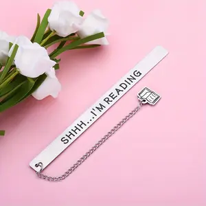 Stainless Steel Bookmark, Funny Bookmark, Book Mark for Book Lovers, Office Stationery & Supplies, Gift for Women & Friend, Lettering