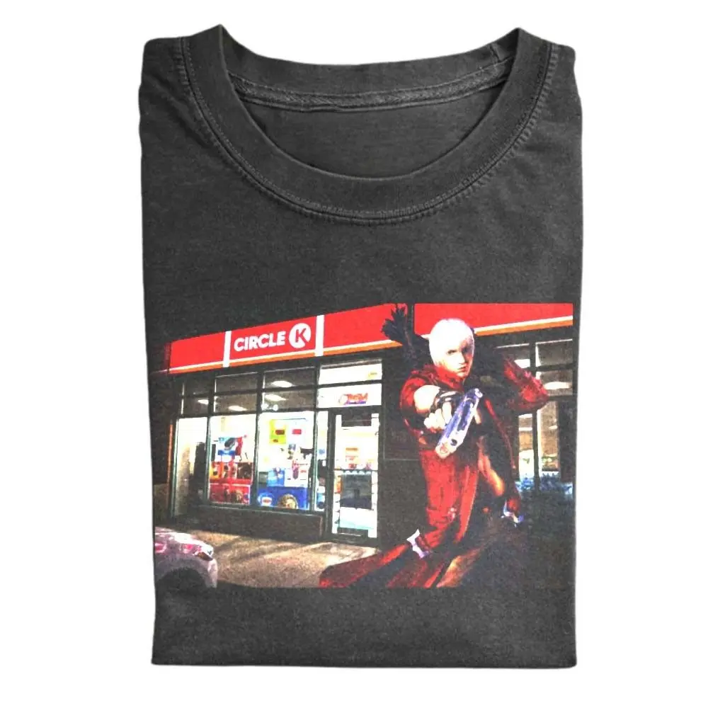 The Devil May Cry Dante Shirt, Circle K Scene Shirt, Red Trench Coat Shirt, For Men And Women Size S-3XL, Gift for Men, Gift for Women, Crew Neck T-shirt, Trending T-shirt