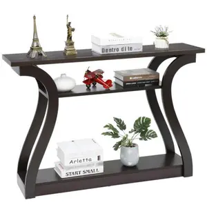 JupiterForce 47" Accent Table Console Table Porch Side Table Curved Hallway Living Room