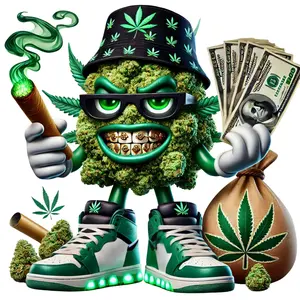 420 DTF Transfer for T-Shirts and Hoodies - High-Quality Weed Design for Custom Clothing