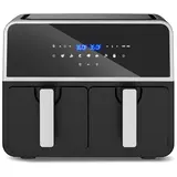 VUSIGN 9.5QT Large Capacity Dual Basket Air Fryer - 7-in-1 Household Items Kitchen Countertop Appliance with 1-Touch Presets, Smart Finish, 2 Independent Cooking Zones, Preheat, Schedule Functions, Dishwasher-Safe Nonstick Baskets, Black,techvibes