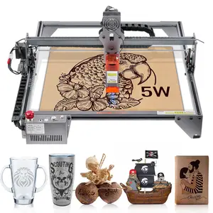 【Summervibes】VEVOR Laser Engraver,  5W Output Laser Engraving Machine, 16.1" x 15.7" Large Working Area, 10000mm/min Movement Speed, Compressed Spot with Eye Protection, Laser Cutter for Wood, Metal, Acrylic