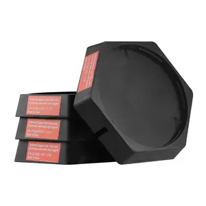 fathersdaygift VEVOR RV Leveling Pads, 9 Inch Round Landing Feet, Permanent Attached Jack Stabilizers, Rubber Jack Pads, 5000 lbs Capacity per RV Jack Pad, 5th Wheels, Travel Trailers, Class A/C Motorhomes (4-Pack)