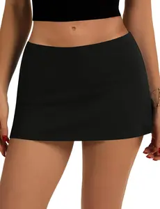 Women's Low Waist Casual Micro Mini Skirt with Built-in Shorts with Pockets Stretchy Skorts Summer Outfits 2026
