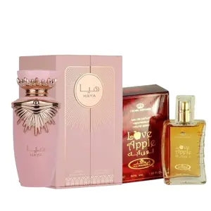 2 Pack of Haya Eau de Parfum Spray for Women, 3.4 Ounce by Lattafa and love Apple 50 ml perfume