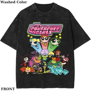 Vintage Powerpuff Girls Washed Tee, Powerpuff Girls Shirt, Y2K Aesthetic Shirts, Perfect Y2K Gift, Unisex Graphic Tee, Heavy Lifting Shirt, Gym Shirt, Gift for Fan #Powerpuffff, Youth & Adult Shirt