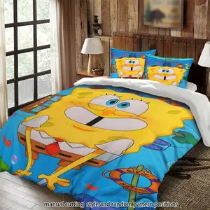 SpongeBob SquarePants Undersea World themed 3-piece bedding set, perfect as a gift.