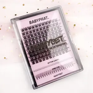 BABYPHAT: CLUSTER LASHES WITH BOTTOM LASHES & SPIKE FANS by HEAVYSET. Cluster Eyelash Extensions