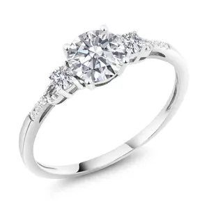 1.16 Cttw 10K White Gold IGI Certified Lab Grown Diamond Engagement Ring For Women | Center Diamond 1 Ct | D-E Color | VS1-VS2 Clarity