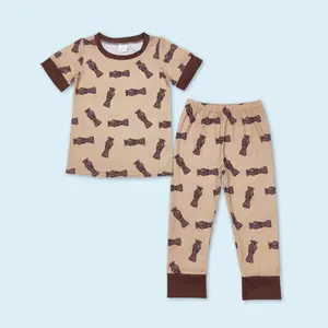 Camouflage duck call kids boys short sleeve pajamas