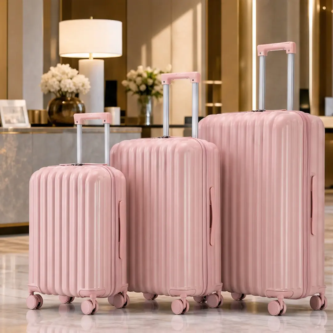 ARCH 3-Piece ABS Hardside Spinner Luggage Set with Cup Holder, USB Port, Phone Holder, 20/24/28 Inch Carry-On Suitcase, Waterproof Travel Bag with 4 Swivel Wheels, TSA Lock, Multiple Color Options, Black/Mint Green/Pink/Yellow Color Options