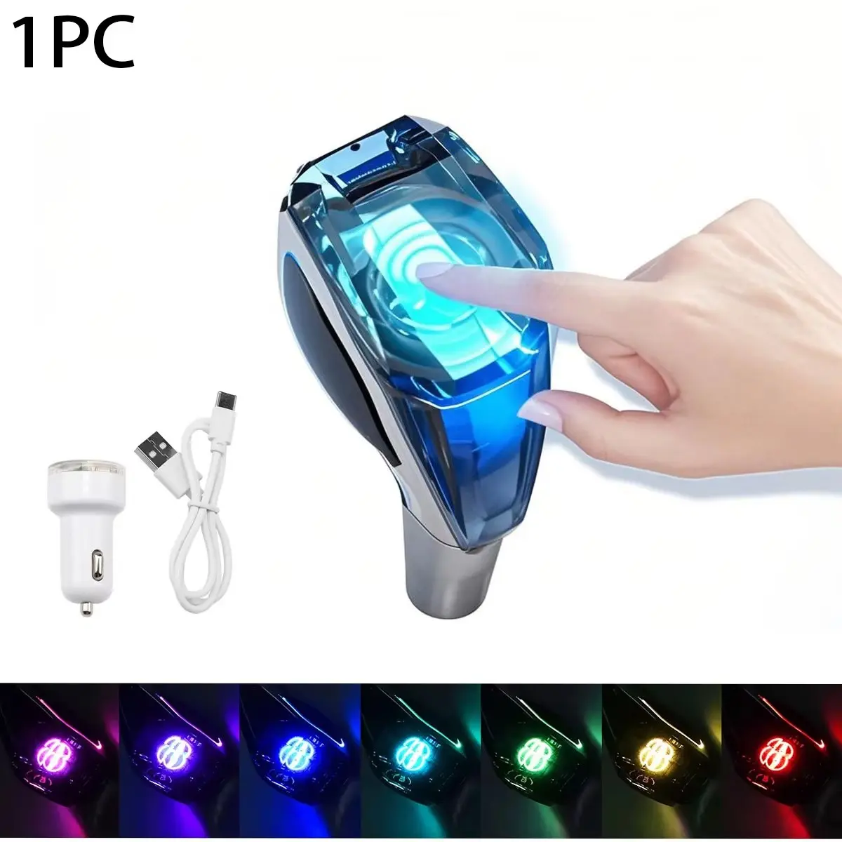 Car Universal Automotive Crystal Handle Gear Shift Knob Gear Head with LED Interior for Toyota Lexus Hyundai Mitsubishi Mazda Ford Peugeot VW Audi Shifter Knobs