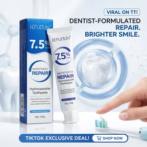 SEFUDUN 7.5% Nano Hydroxyapatite (nHAP) Toothpaste | Fluoride-Free Enamel Repair, Reduces Tooth Sensitivity, Long-Lasting Fresh Breath, Natural Mint Flavor 120g