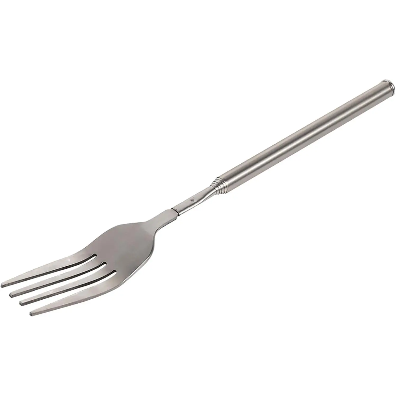 Extendable Fork, Adjustable Telescopic Fork Extender, Stainless Steel Long Forks Retractable, 8.7 to 25.1in Extendable Long Handle Forks Tableware for BBQ, Dinner, 1 count