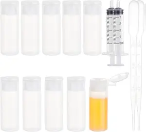 10 Pack 12ml Small Plastic Flip Cap Sample Bottle Empty Refillable Travel Bottles for Makeup Cosmetic Toiletries Product