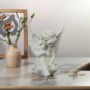 1pc Cute Angel Figurine Set, Four Unique Designs, Perfect for Living Room Decoration, Desk, Bedroom Sill, Bookshelf Decor, Ideal Gift for Occasions, Ornaments