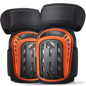 Professional Work Knee Pads, Heavy Duty Thick Foam Kneepad Tools, Knee Protector with Soft Gel Cushion for Construction, Work, Flooring, Gardening, Cleaning, Tiling，Orange