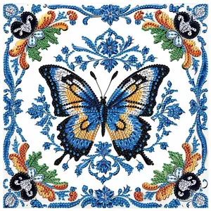 Butterfly Pattern DIY Diamond Arts Colorful Painting Kit without Frame, 5D Special Shape Diamond Arts Colorful Painting Kit for Beginners, DIY Crafts Home Decoration