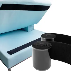 Heavy Duty Strips for Couch Cushions 4 Inch x 6.5 FT Keep Sofa Cushions from Sliding - Adhesive Hook And Loop Tape Roll To  Sliding Couch Cushion, Outdoor Non Slip Furniture Grip Black