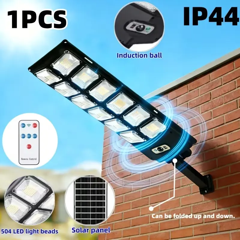 LED Solar Street Lights (1/2 Pack) - High Brightness Commercial Outdoor Lighting, Dusk-to-Dawn Automatic On/Off, 3 Modes, Portable Decking & Patio Lighting, IP44 Waterproof, Pathway Light for Yard, Front Doors, Solar Pathway Light, Portable Solar Decking