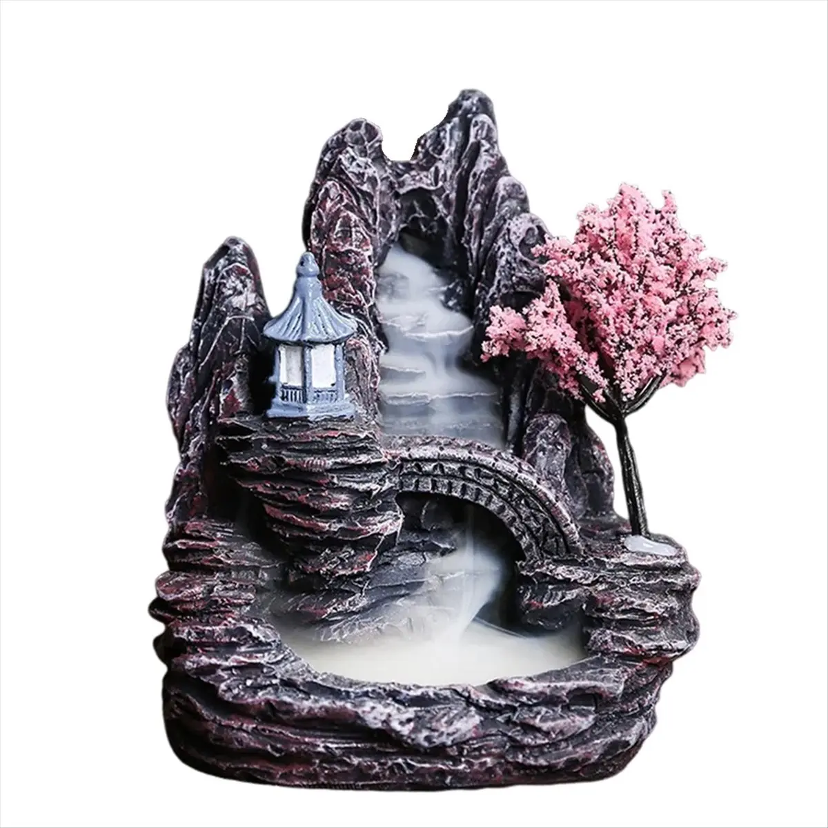 High Mountain Landscape Backflow Incense Burner - Hanging Home Decor Scented Light, Aroma Fragrance Room Freshener, Whimsical Sleep Aid Home Supplies, Christmas Gift (As Shown)