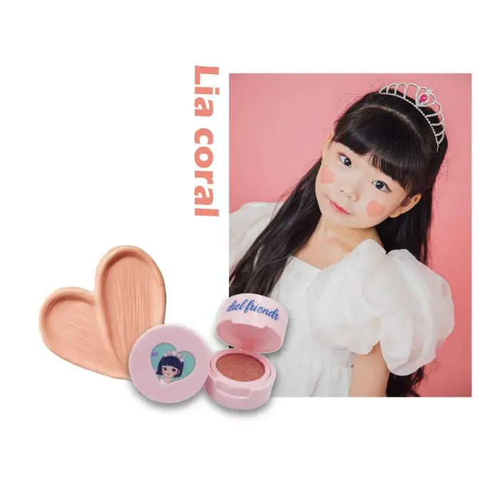 Lia Coral heart cheek stamp