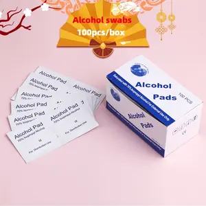 Alcohol Swabs for Skin 75%, Wound Disinfection, Convenient Carry Outdoor Sports First Aid Supplies, Essential Disaster Kit Item