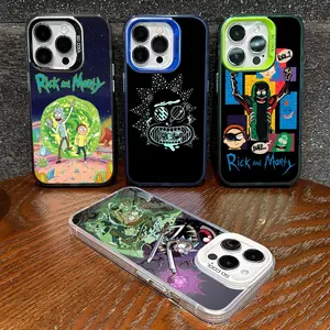 Funny R-Ricks M-Morty Phone Case for iphone 17 Air 16 15 14 13 11 12 Pro Max Plus Samsung Galaxy S26 S25 S24 S23 S22 Color Silver Cover