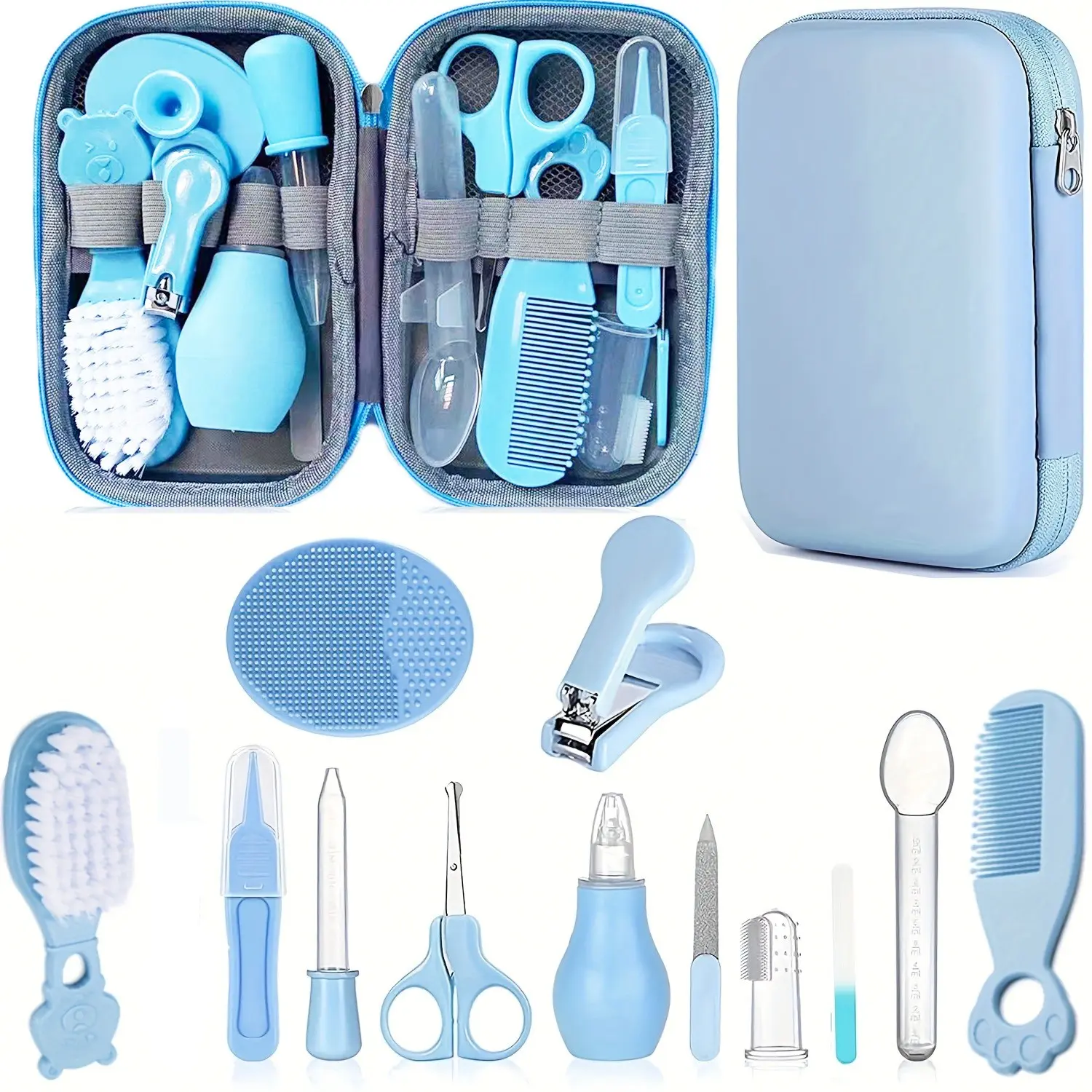 Baby Care Kit Set for Mummy, 13pcs/12pcs/10pcs Infant Safety Care Set, Includes Comb, Nail Clipper, Infant Nail Clippers, Nose Aspirator, Essential for Newborns