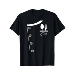 Summer t Shirts Chef Shirt Uniform Jacket Cooking Tee Gift T-Shirt