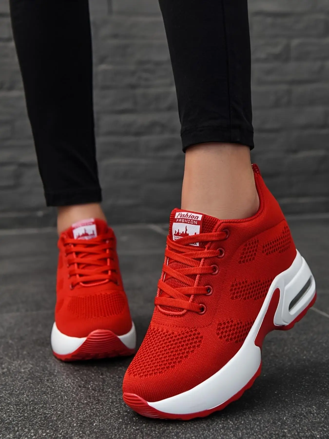 Women's Fashion Plain Lace up Low Top Sneakers, Casual Comfortable Sports Running Shoes, Air Soles Soft Ventilate Walking Shoes, Treadmill Walking Sho