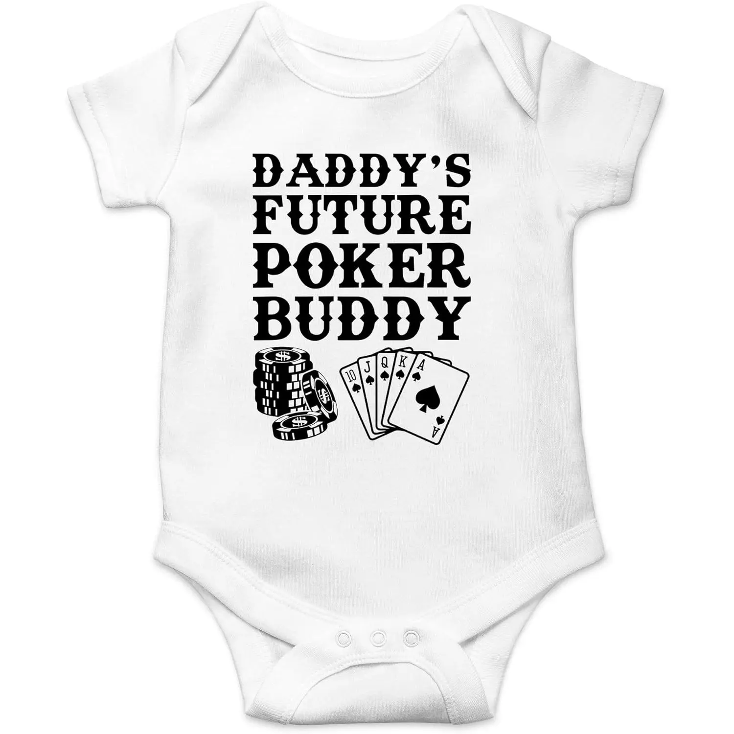 Daddy's Future Poker Buddy - Baby Clothes - Funny Newborn Bodysuit Outfits for Boys and Girls
