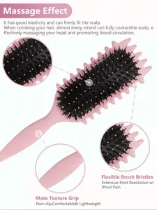 Curly Hair Styling Brush, Curl Defining Detangler Brush, Enhances Natural Curls, Hair Care Tool for Men, Women & Salon Use