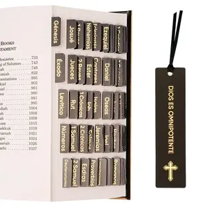 Spanish Bible Index Tabs, Book Dividers & Bookmarks Set, Indexing Efficiency, Old Testament & New Testament, Large Print, Large Text, Laminated, Ideal for Bible Study & Church Use