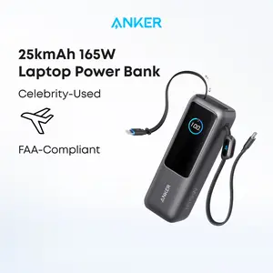 [Spotlight Live] Anker 25,000mAh 165W Laptop Power Bank with Built-In and Retractable Cables for Travel and Work, Fast Charging for 4 Devices