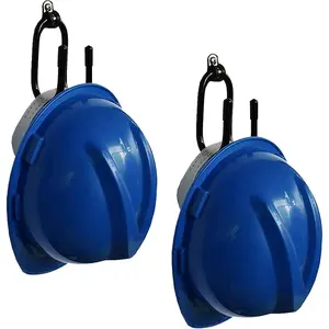 2 Pack Universal Over The Seat Hard Hat Rack, Wall Mount Hard Hat Holder Hanger Hook - Strong & Flexible for Variety of Hard Hat - Simple to install. Your hard hat is always right within arms reach.