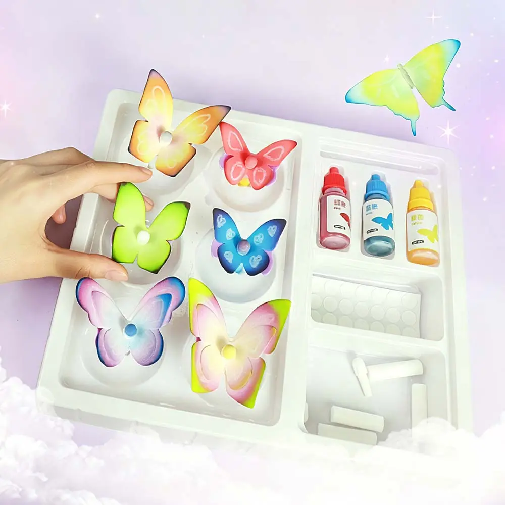 DLMdilemu Kids' DIY Mini Butterflies Papercraft Kit, 3D Butterfly Frame Art Painting Set, STEM Arts & Crafts Activity, Educational Gift for Ages 6+ school essential