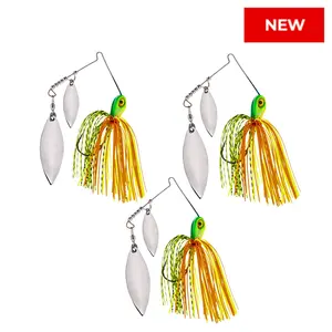 Reaction Tackle Lead Double Willow Blade Spinnerbait Jigs (3-Pack) - New