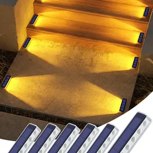 Solar Lights for Outside, Outdoor Solar Lighting, 4/6 Pack Solar Deck Lights Outdoor Waterproof LED, Blue Step Light, Dock Light Solar Powered Waterproof for Deck,Steps,Dock,Path, Solar Landscape, Patio, Pathway Lights