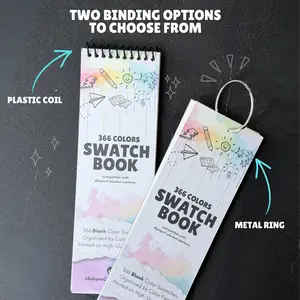 366 Alcohol Marker Swatch Book - 366 Blank Swatches for Bianyo Markers High-Quality Paper Compact Storage Organized Creativity