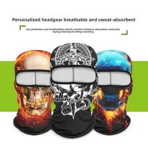 Balaclava Face Mask 3D Printed Full Face Mask Cooling Neck Mask Sunscreen Mask Windproof Skiing MaskRAIMENTRY