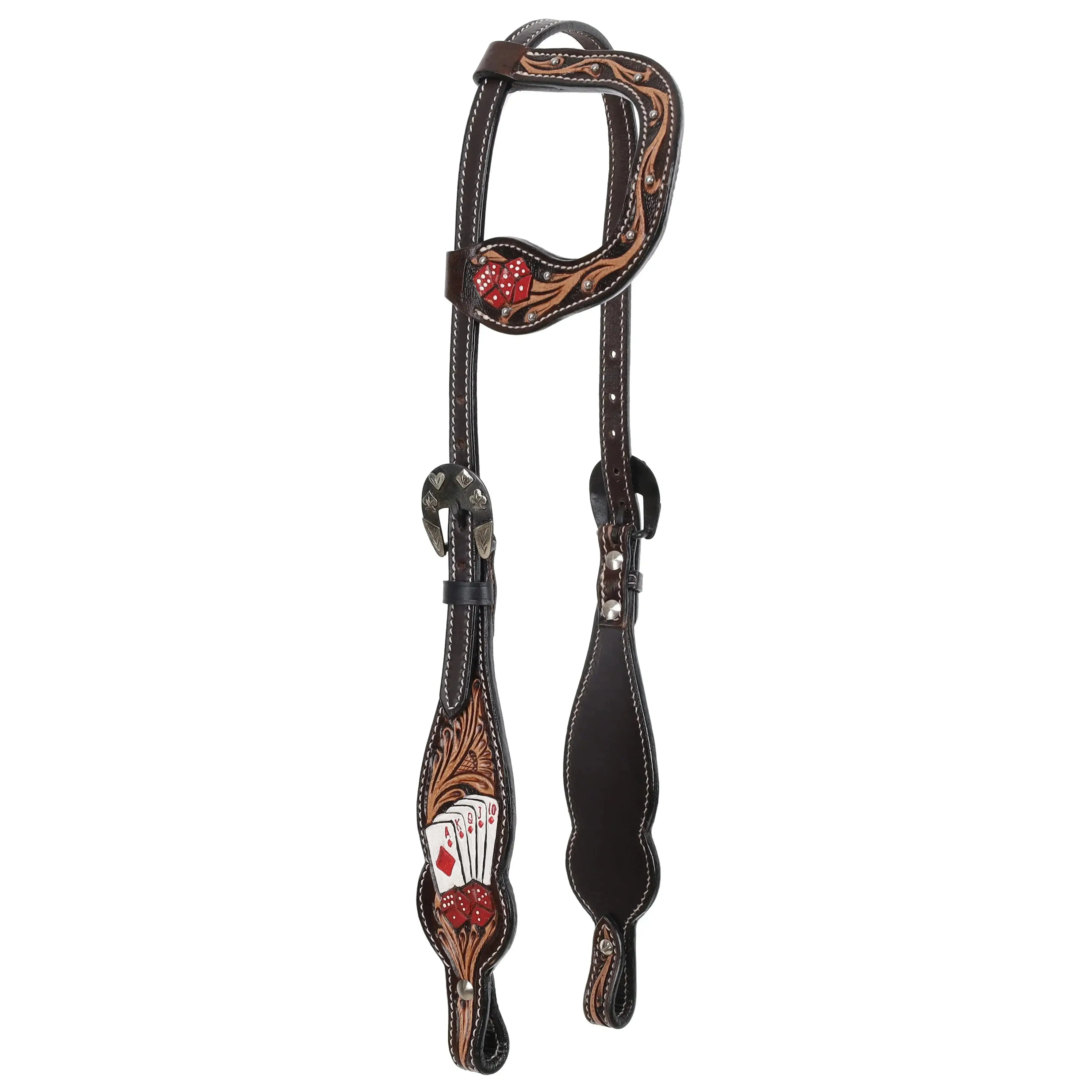 Diamond Flush One Ear Headstall horse tack