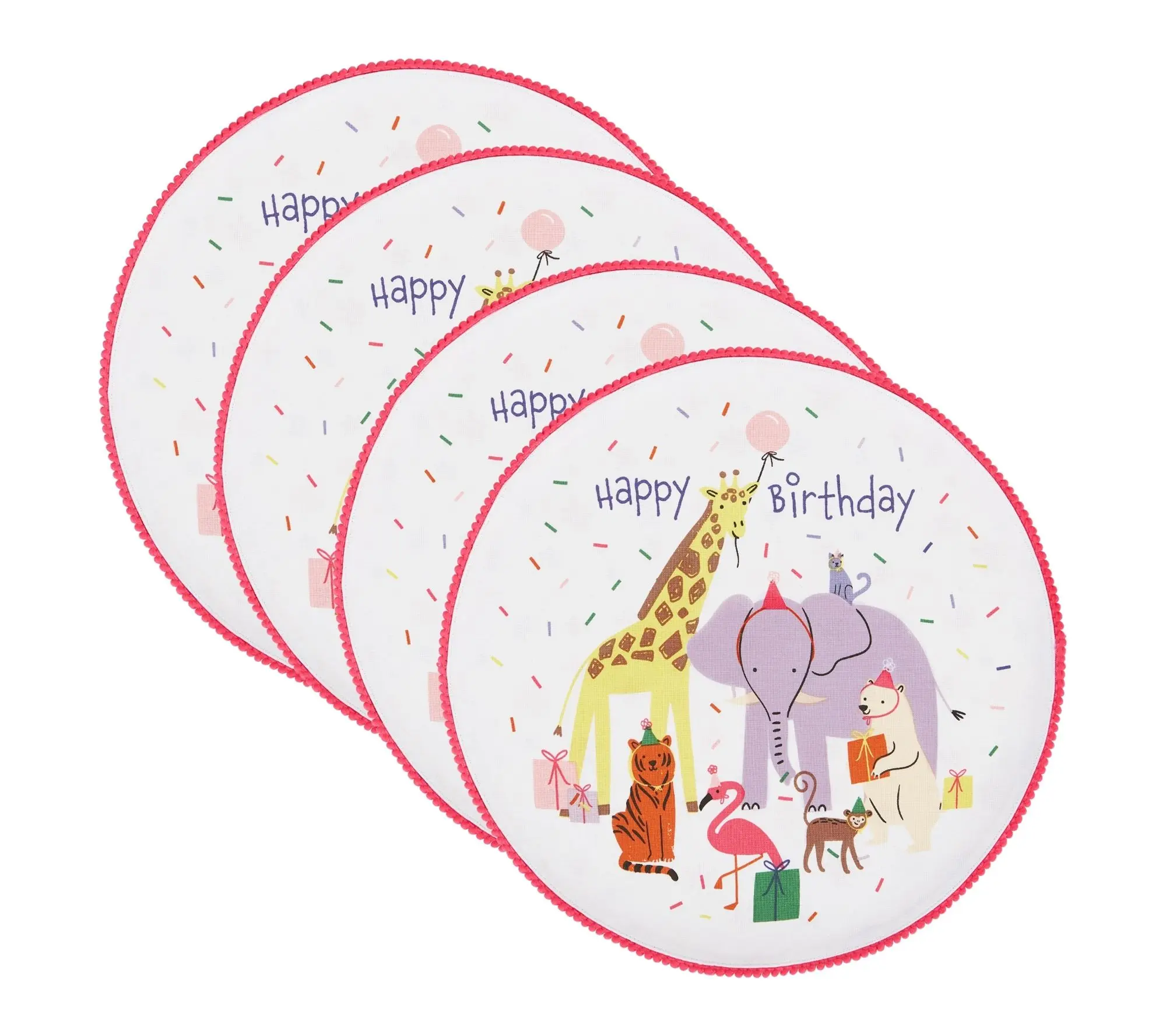 Design Imports Set/4 Animal Party Placemats