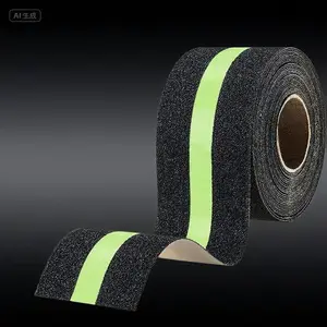 Glow in the Dark Traction Tape, Non-slip Safety Grip for Stairs and Slippery Surfaces, Reusable Anti-skid Adhesive Strip with Enhanced Visibility, Durable Step Tread for Indoor and Outdoor Use, 2 Inch x 16.4 Foot