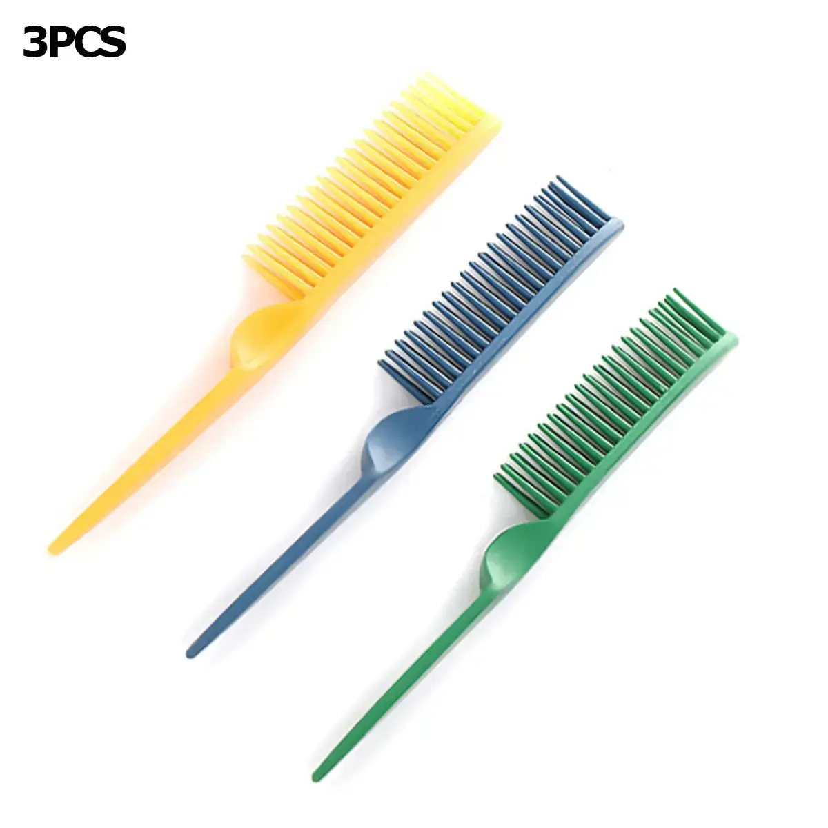 3 Row Styling Comb For Detangling, Defining And Separating Curls (Black+Pink+Red)
